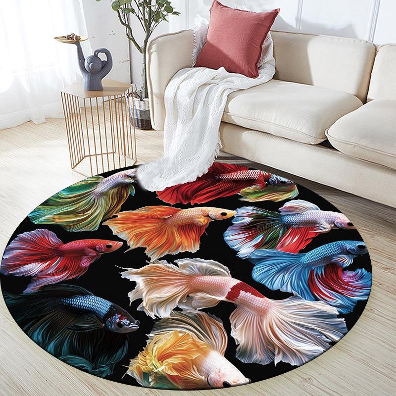 

Animal Art pattern round rug,Carpet Rug for Living Room Bedroom Sofa Playroom Decor,Non-slip Floor Mat,Holiday Gifts and Birthday Gifts. 80cmx80cm