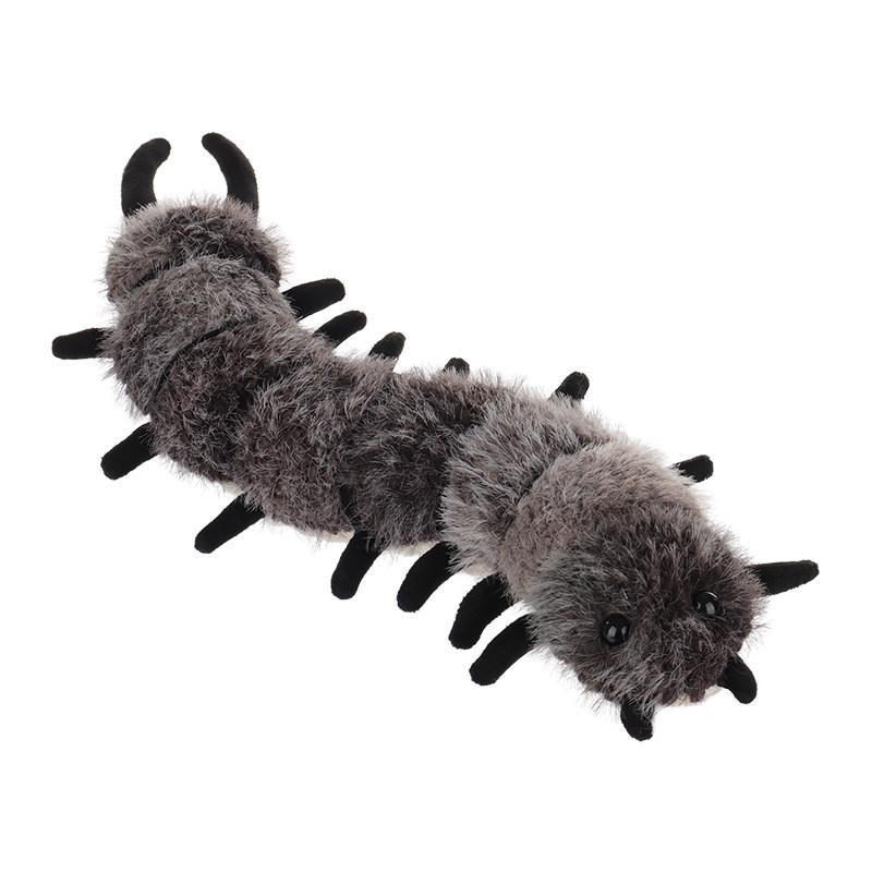 

Apricot Lamb Black Evil Little Centipede Plush Cute Stuffed Doll Baby For Kids Teens Halloween Party Table Decor Spooky Gift