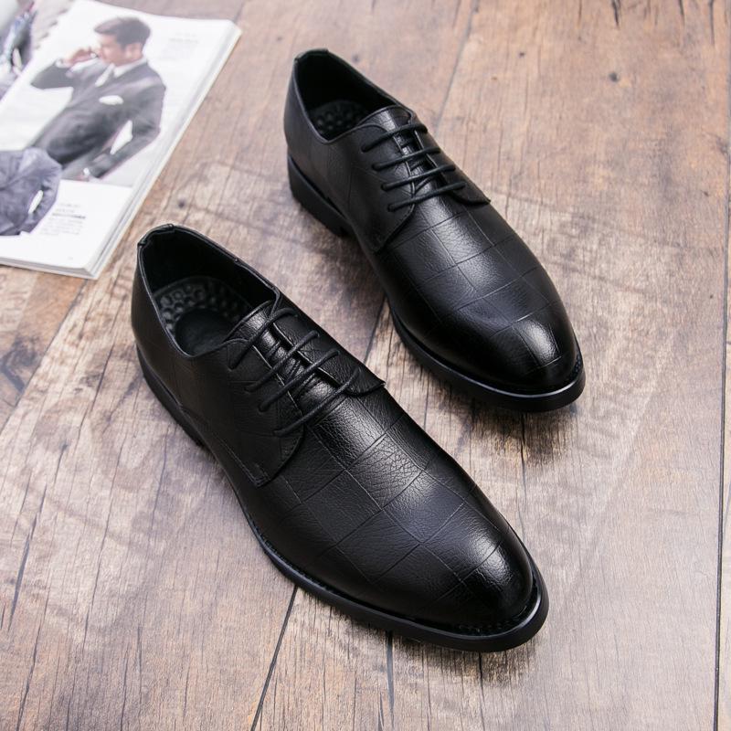 

Мужская обувь Amazon корейская версия повседневная ретро кожаная обувь модный тренд молодежные кеды парикмахер с брюками 37 чёрный