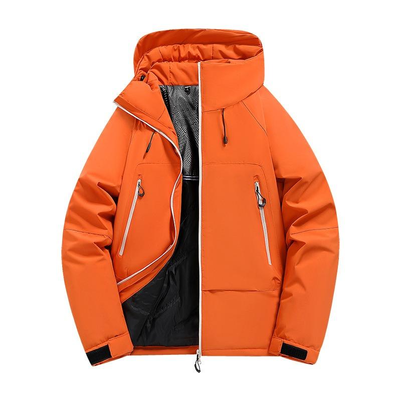 

Printable OO outdoor waterproof cotton-padded clothes for men and women in winter loose hooded charging graphene couple cotton clothes 3XL