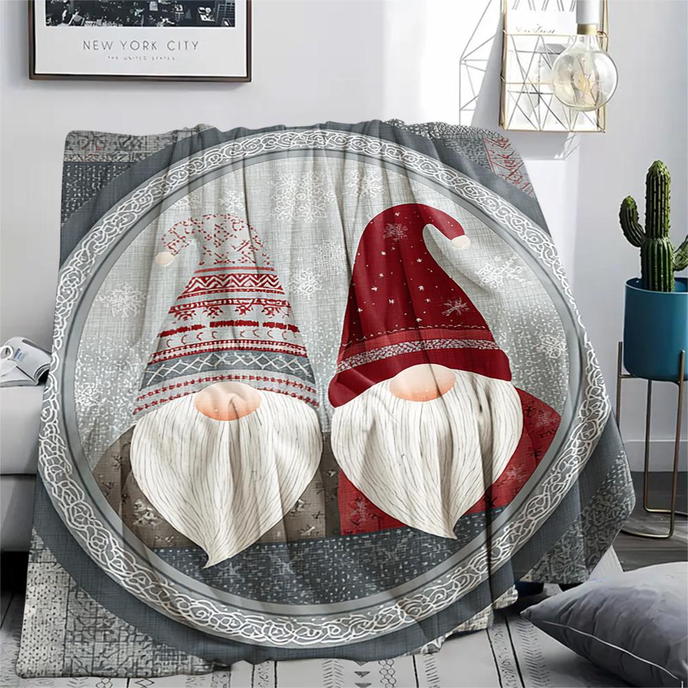 Dwarf Print Flannel Blanket, High quality Comfortable for All Seasons, Home Decor, Warmth and Comfort, Perfect for Christmas Gifts