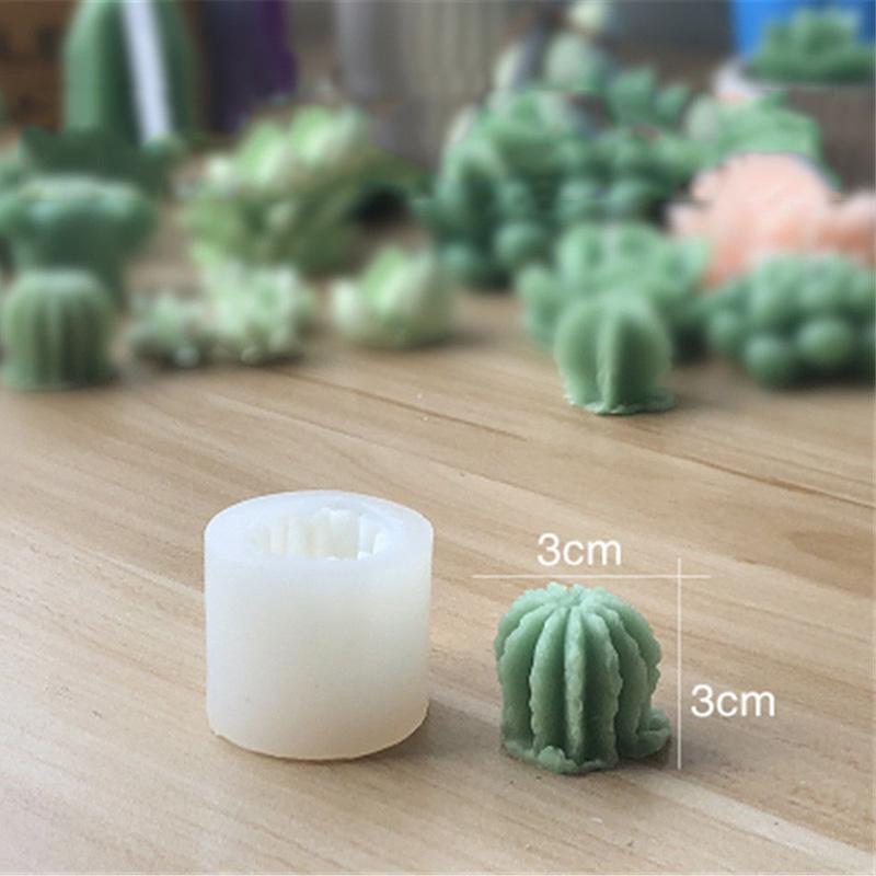 3D Cactus Succulents Silicone Mold For Jelly Chocolate Ice Making Cake Baking Gypsum Wax Concrete Candle DIY Resin Art Mould