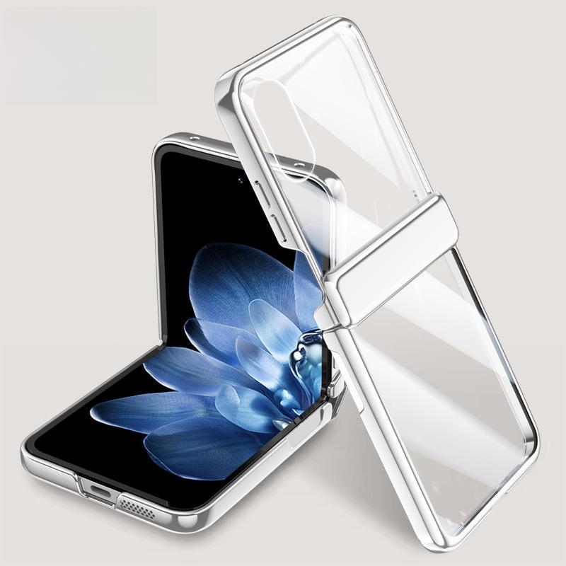 Suitable for Xiaomi Mix Flip Phone Case Film Integrated Electroplated Foldable Screen Full Package Anti-drop Simple Flip Women's Case