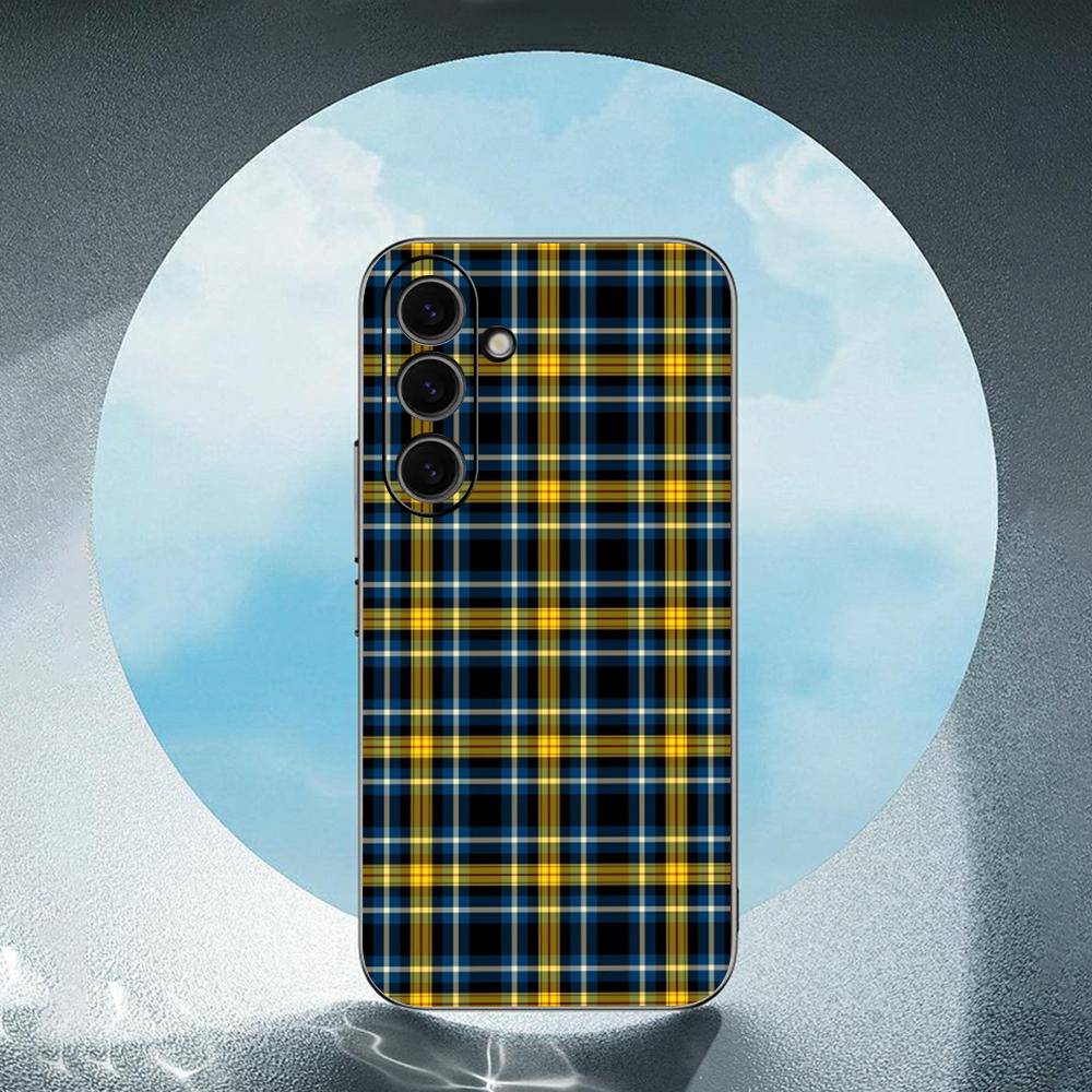 Buntes Karo Für Samsung Galaxy S25 S24 S23 Ultra S22 S21 Plus S20 Schwarze Weiche Silikon Schutzhülle