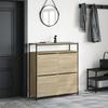VidaXL Shoe Cabinet 4 Drop-Down Drawers Sonoma Oak 3214414