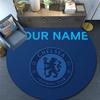 Custom Name,Chelsea FC Pattern Round rug,Carpet Rug for Living Room Bedroom Playroom ,Non-slip Floor Mat,Holiday Gifts and Birthday Gifts.