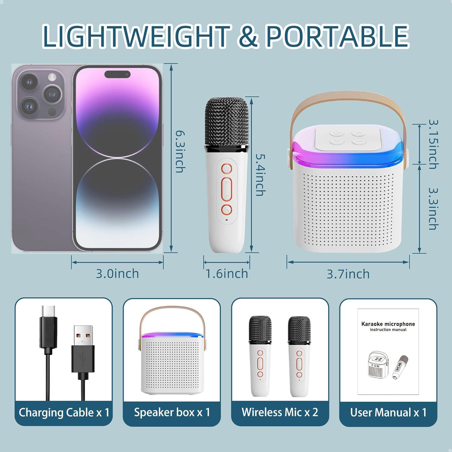 

Мини-караоке-машина 2 микрофона