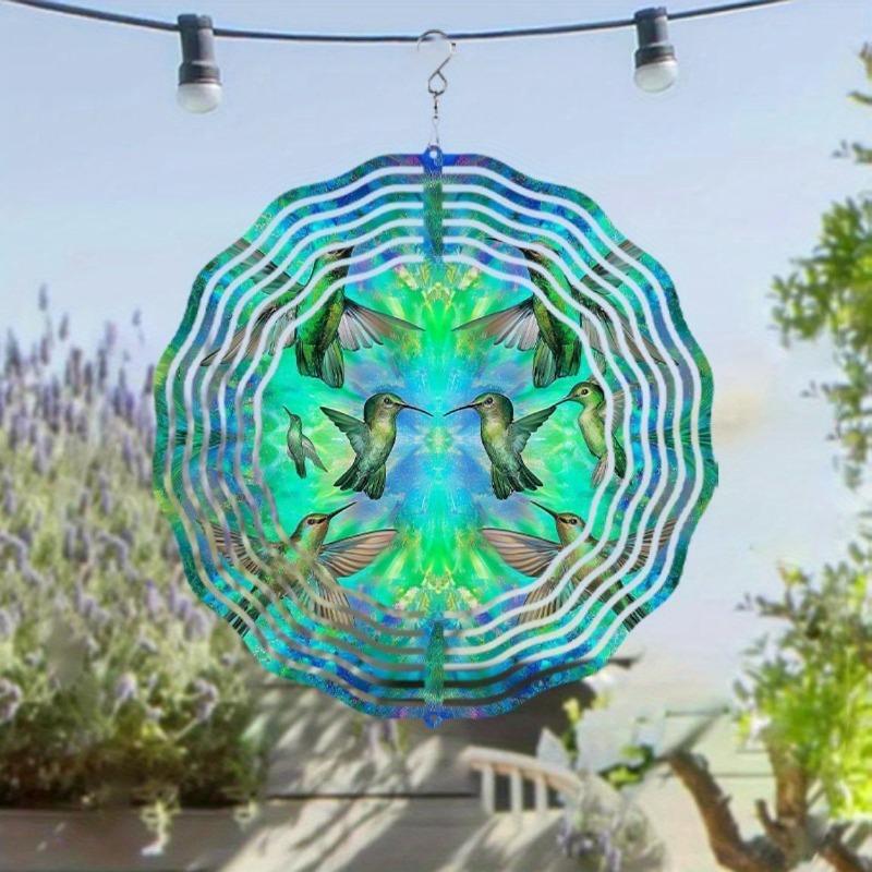 10 Inch Hanging Wind Spinner with 360 Degree Hook for Balcony Garden Decor Spring Summer Outdoor DecorationMetal Wind Chimes for Home Decor