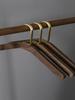 High-end Wooden Hangers for Sleeping Clothes, Seamless, Black Walnut Wood, Brass, Rooms, Hotels, 1Pc