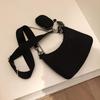 Women Vintage Nylon Shoulder Hobo Bags Fashion Chain Underarm Crossbody Bags CLE