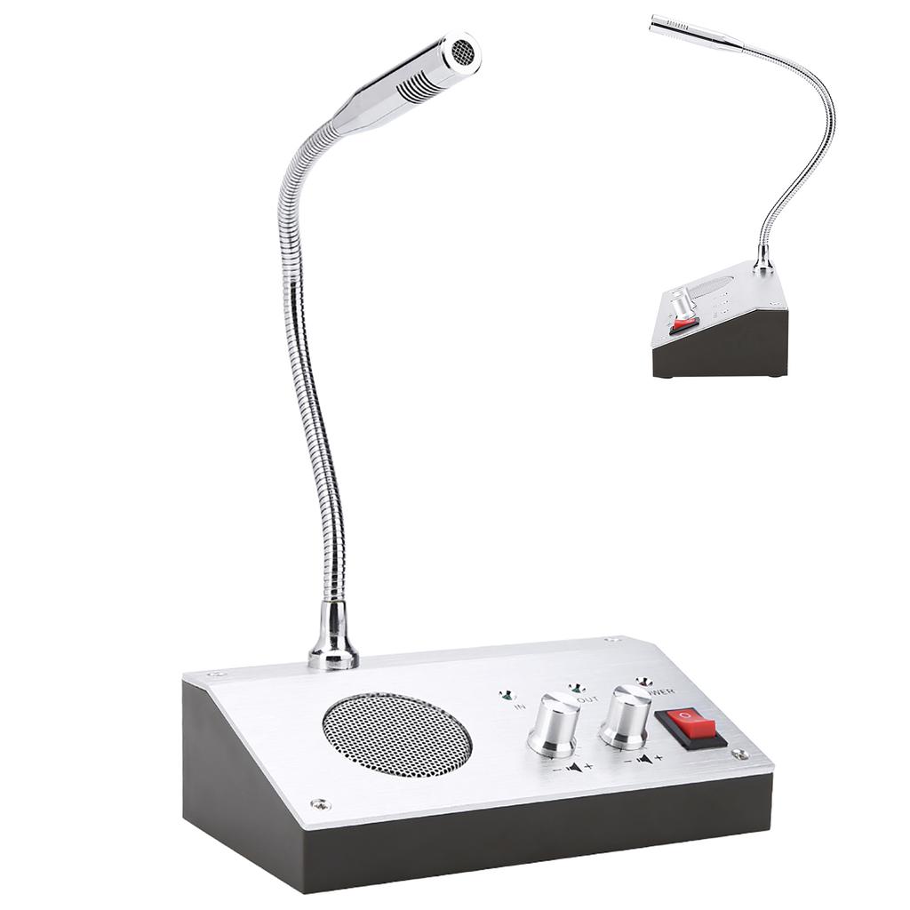 Διπλής κατεύθυνσης φωνητικό μικρόφωνο ενδοεπικοινωνίας με παράθυρο για εταιρεία ασφαλείας