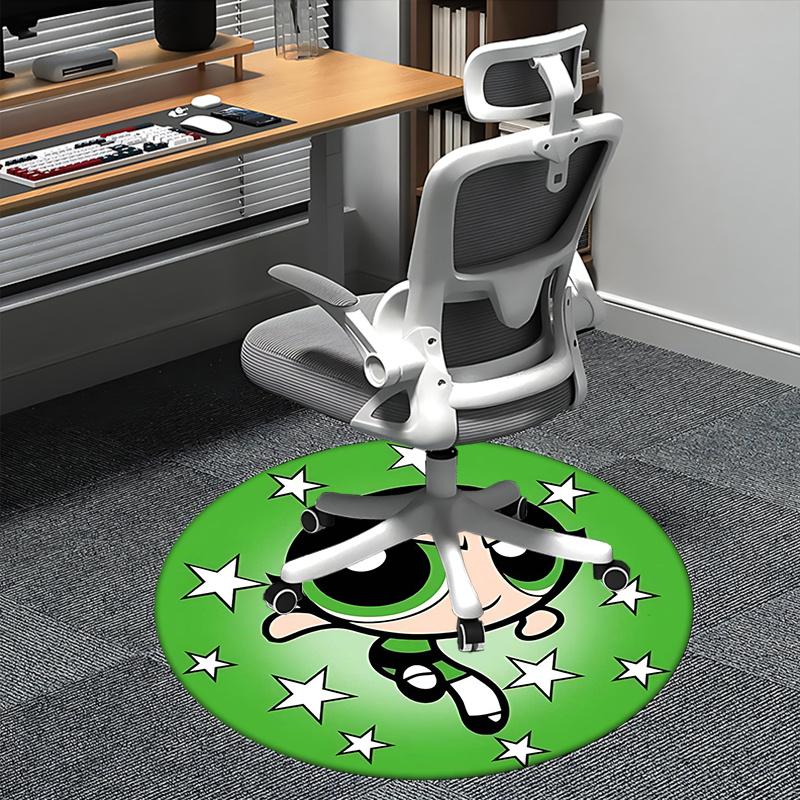 

Powerpuff Girls,Buttercup Chair mat Round Rug Office carpet, Machine Washable, Non slip, Suitable for Living Rooms, Bedrooms 80cm