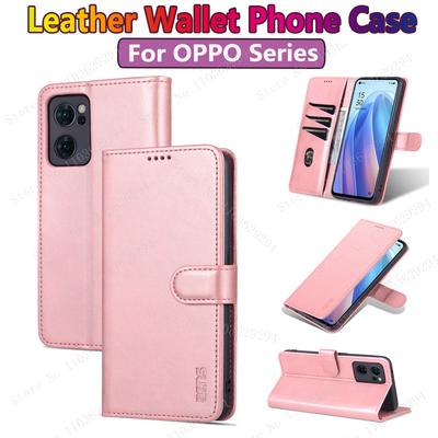 Phone Case for OPPO Reno10 10Pro,Reno7 A57 A78 4G A58 A36 A1 5G A98 F23 A76 Card Slot,Genuine Leather Wallet,Mobile Phone Case