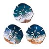 3 Pcs Summer Coastal Wall Decor, Beach Ocean Wave Wall Art, Rustic Wood Carving Nautical Ornament for Bedroom Home Decor