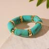 Stretchy Smudge Acrylic Bracelet Retro Vintage Maillard Hand Ring Bamboo Elastic Bangle  Party