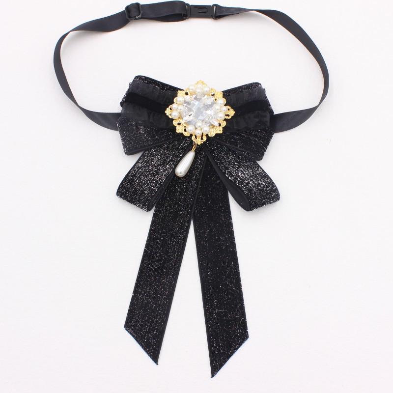Starry Cat Rhinestone Bow Tie: Korean Style Sequin Stage Lapel Flower Collar Accessory TS258