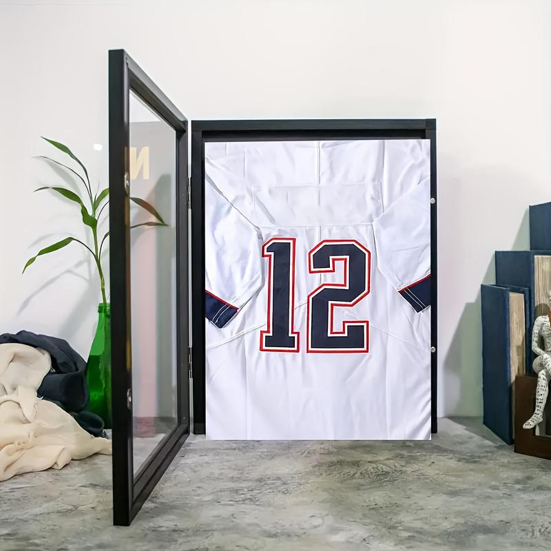 1PC Horizontal Home Multi-Sport Jersey Display Cases Classic Shadow Box for  Sports Shirts Office Decor With Hook Desktop 2 Sizes