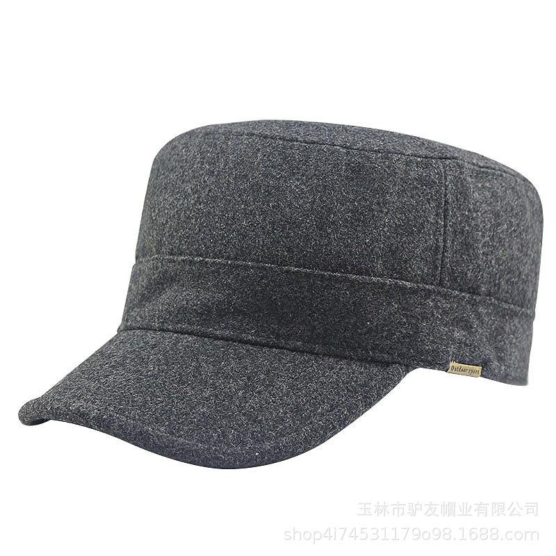 Extra Large Size Men's Hat Flat Top Hat Men's Big Head Hat Extra Large Winter Wool Men's Large Deepened Cap