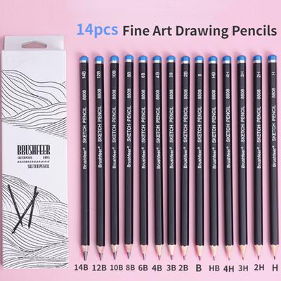 14 Teile/satz Zeichnung Bleistift Set Holz Professionelle Kunst Liefert Harte/Mittel/Weich Skizze Kohle Bleistifte Kunst Malerei Schreibwaren