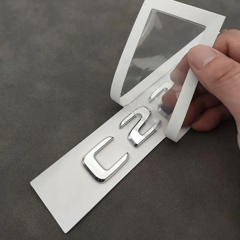 3D ABS Chrome Black Logo C220 Emblem Letters Car Trunk Badge For Mercedes-Benz W204 W205 C 220 C220 Sticker Accessories QU1