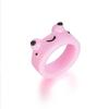 Anello in Resina a Forma di Rana Cartone Animato Bizzarro: Stile Carino e alla Moda per l'Indice o il Dito dell'Articolazione