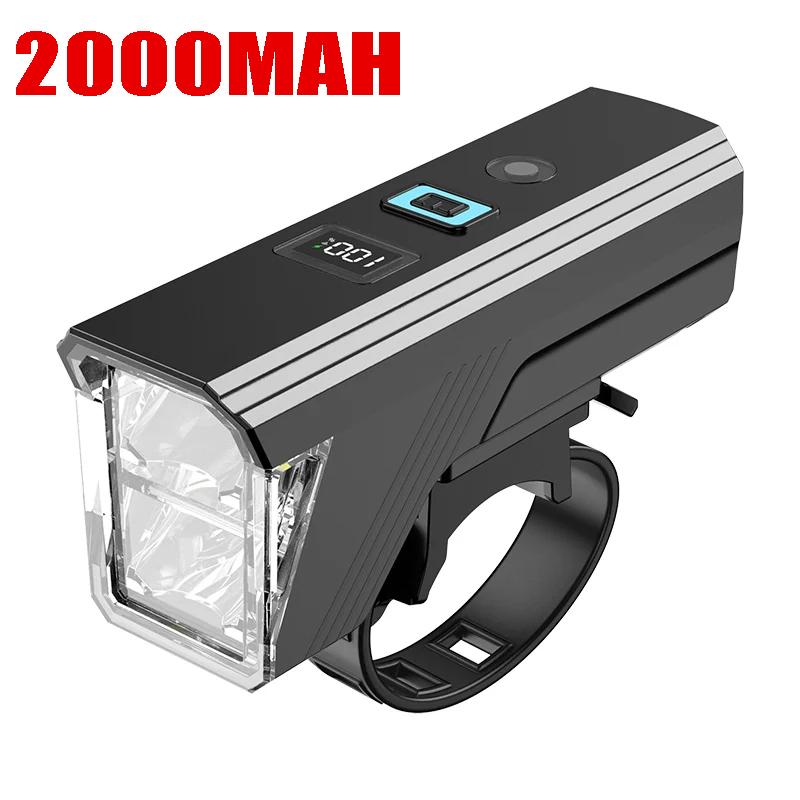 Powerful Sensing Bicycle Head Light Power Display Flashlight Rechargeable MTB Bike Front Light for Night Outdoor Cycling Safety