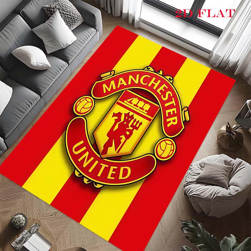 Man Utd Carpet Rug for Living Room Bedroom Home Sofa Decoration,Kids play Nonslip Floor Mat