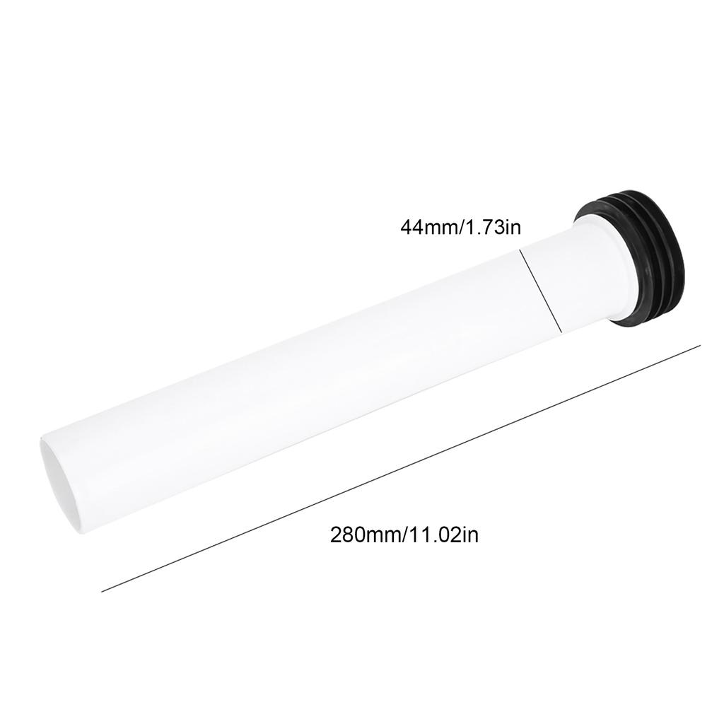 White Concealed Toilet Water Tank Straight Flush Pipe Lengthened Flushing Tube Toilet Accessory