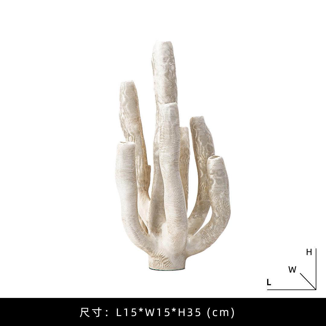 Имитация кораллового дерева Фигурка Ручная работа из смолы Имитация коралловой скульптуры Декоративные фигурки Аксессуары для украшения дома