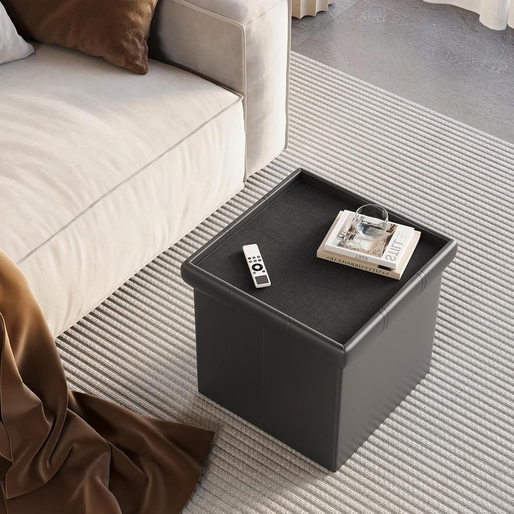 YOUDENOVA Folding Storage Storage Ottoman with Memory Foam Step Stool for Living and 160kg Weight Capacity Stool, Pad, Footrest, Rooms, Entryways,