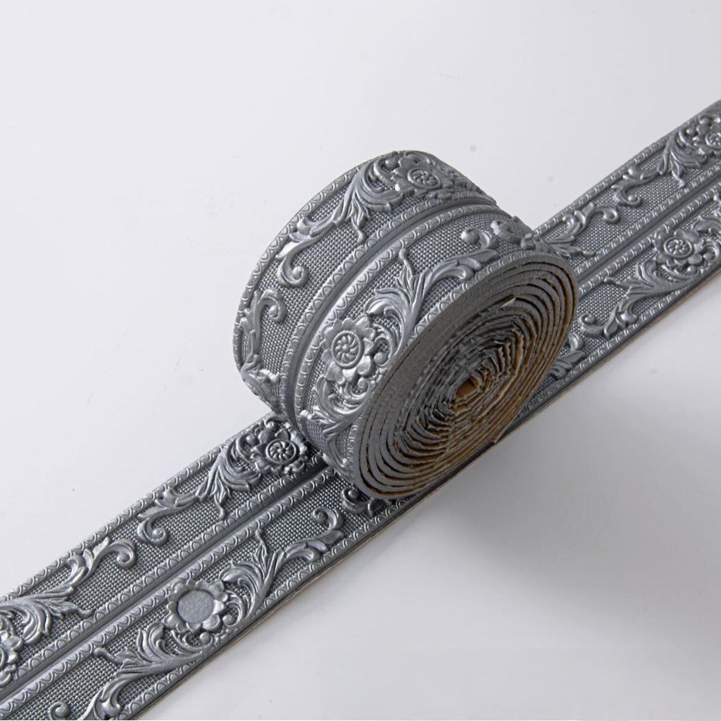 1pc 3D Wall Trim Line Skirting Border Self-Adhesive Waterproof Baseboard Wall Sticker DIY Home Decoration Wall Corner Protector