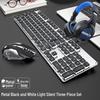 Pioneer Silent Mechanical-Feel Keyboard and Mouse Set for Girls - Wired for Office and Gaming