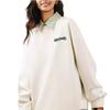 Anta Comfortable Casual Simple Round Neck Pullover Loose Long Sleeve Sweatshirt Men Sweatshirt Ivory 952518706-2