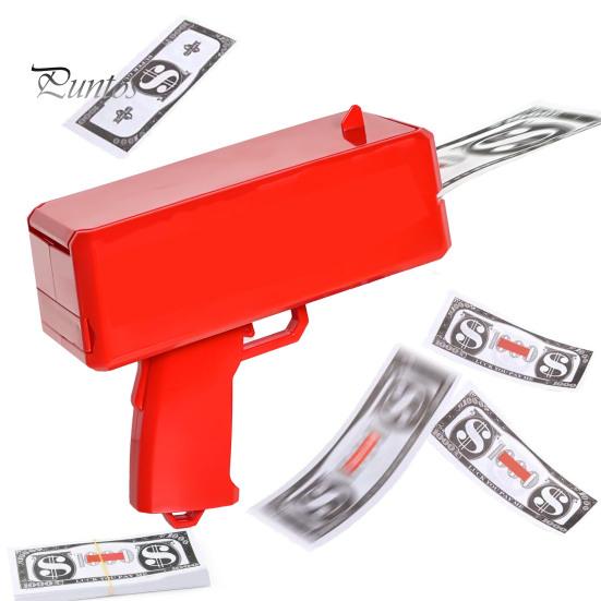 

Электрический денежный шутер с 100 реквизитами для поддельных денег, работающий от батареек, ручной денежный распылитель для детей и взрослых, автоматическая игрушка для метания денег красный