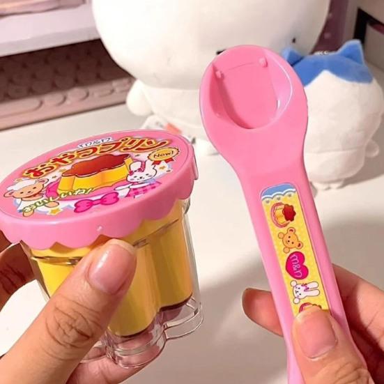 Pretend Play Feeding Toy Set Cute Jelly & Pudding Dessert Kit Safe Japanese Snack Playset for Toddlers