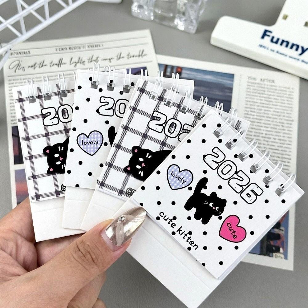 Bow 2026 Desk Calendar Coil Binding Daily Planner Creative Desktop Calendar Desktop Decoration