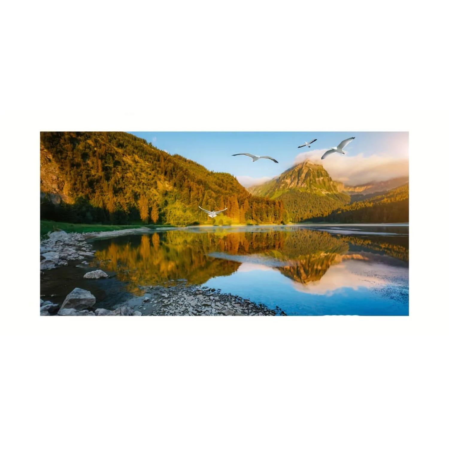 

Beach Sunset Wall Art Плакати Великий Пейзаж Картини на полотні Друк Скандинавські Настінні Прикраси Картина Для Домашнього Декору 40x80cm No Frame