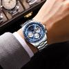 Luxury Watch For Men Waterproof Luminous Date Chronograph Man Wristwatch Stainless Steel Men's Quartz Watches+Box