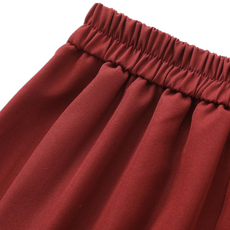 Chinese Style Slimming High-Waisted Wide-Leg Pants
