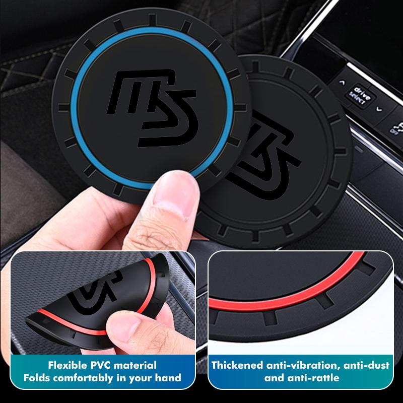 For Mazda 2pcs Car Water Cup Holder Anti Slip Insert Silicone Coaster Pad 3 6 CX3 CX-3 CX-5 CX5 CX8 CX 9 Axela ATENZA 2017-2019 Gnhct33