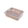 4 Compartments Stackable Snack Boxes with Lids Meal Prep Containers New Kids Bento Box