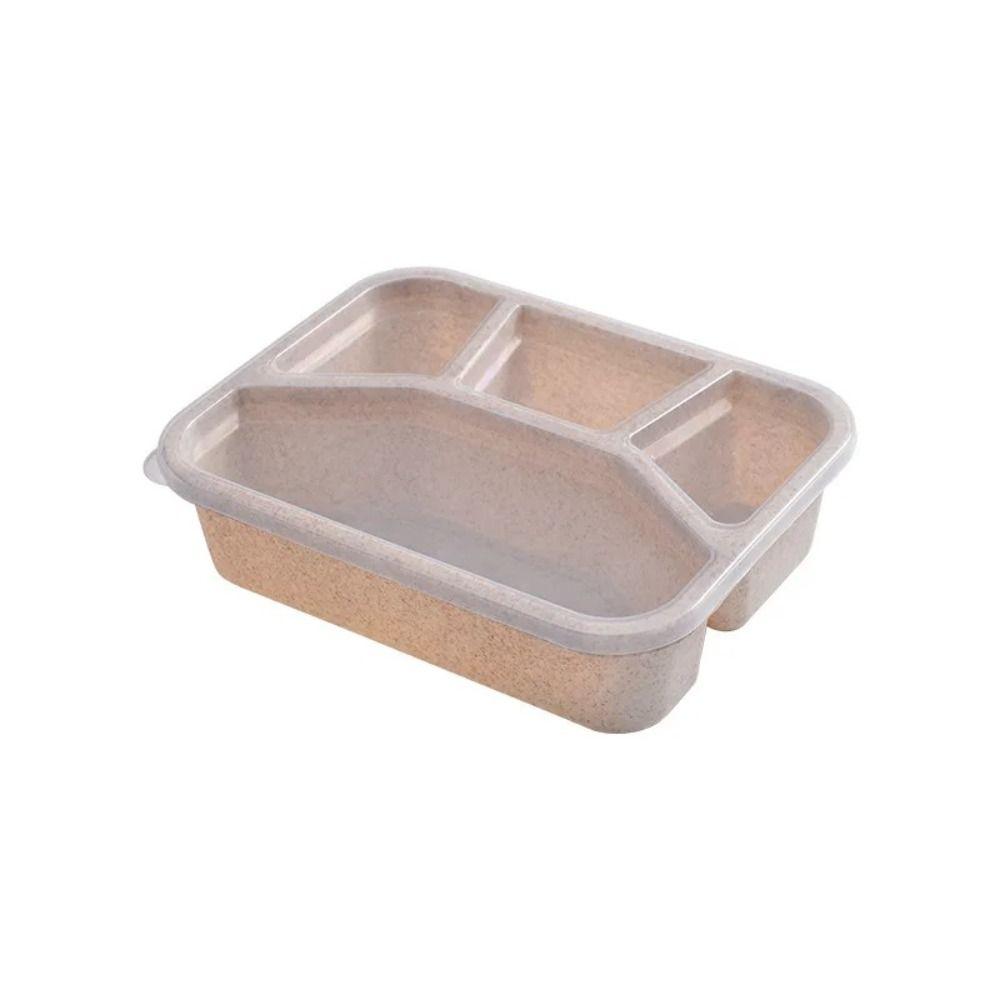 4 Compartments Stackable Snack Boxes with Lids Meal Prep Containers New Kids Bento Box