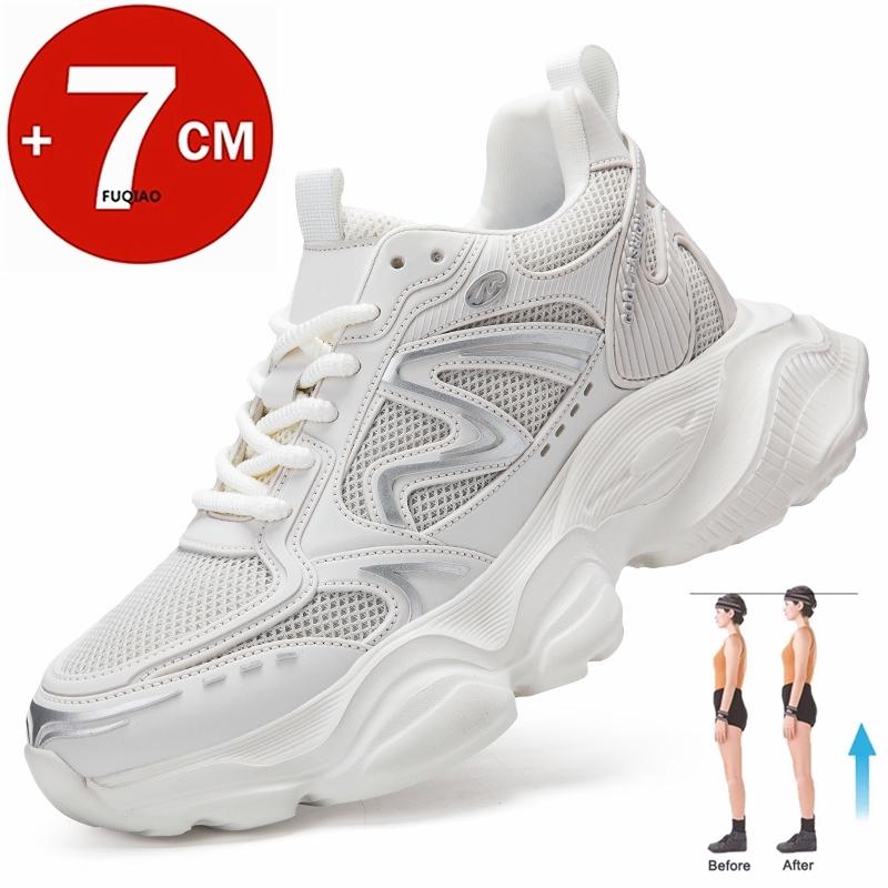 

Fashion Men s 7cm Outdoor Casual Elevator Shoes Breathable Mesh Lightweight Comfortable Soft Thick Bottom Height Increase Sneakers 37