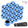20 STUKS Wielmoerdoppen Auto Anti-Roest 21mm Stofdicht Beschermdoppen Bout Velg Universeel Buitendecoratie Auto Naaf Schroefkap