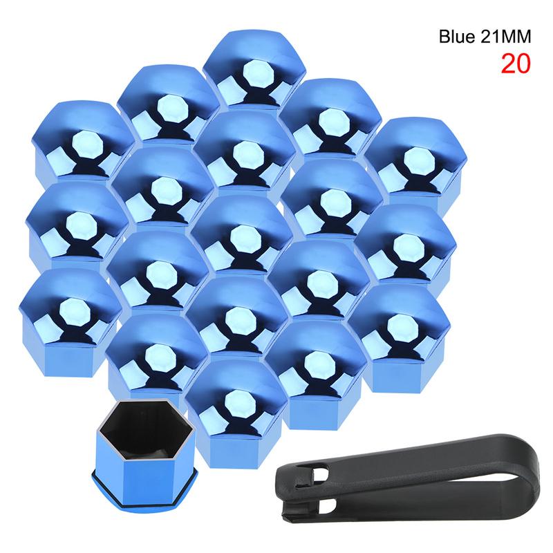 20 STUKS Wielmoerdoppen Auto Anti-Roest 21mm Stofdicht Beschermdoppen Bout Velg Universeel Buitendecoratie Auto Naaf Schroefkap