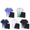 Unisex Ice Silk Quick-Dry Sport T-Shirt Shorts Set Basketball Running Gym Fitness Wear