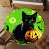 1pc Halloween black cat Round Chair mat office Area Rug - Non-Slip, Floor Mat for Office, Bedroom, Ideal home decor gift c0112125