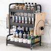 3-Tier Black Kitchen Countertop Organizer Rack