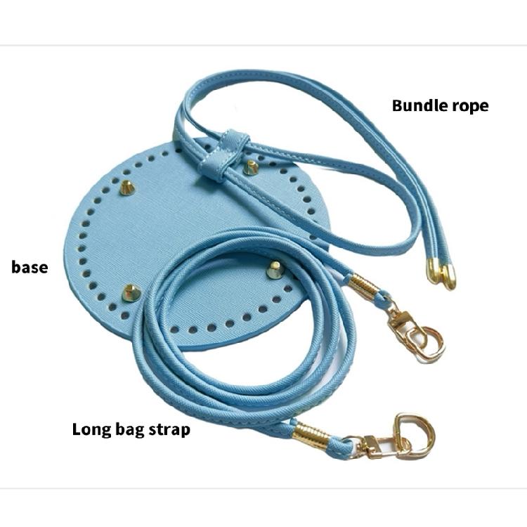 Bag Base And PU Leather Strap Adjustable Drawstring Rope Crafting Components For Handmade Dumpling Bags Designs