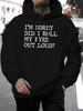 2026 Music Festival Summer New Arrival Unisex Casual Versatile Style Fashion Hoodie with Humorous and Playful Text Print Expressing a Relaxed Attitud